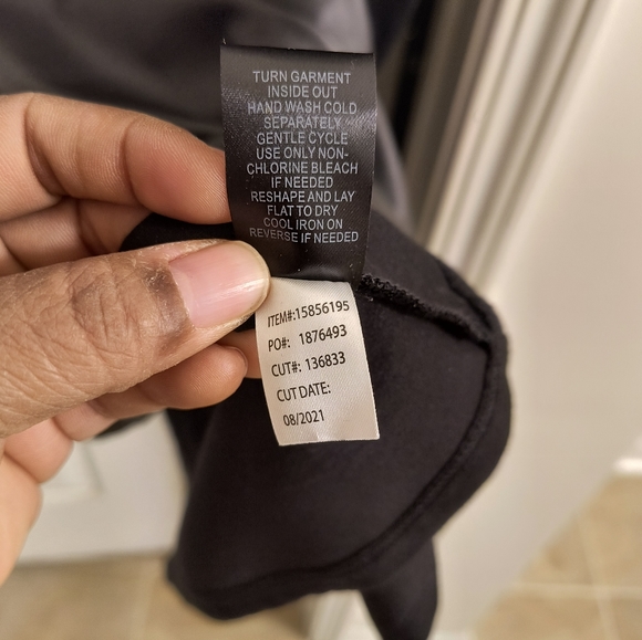 Skater Dress - Luxe Ponte Coated Black - Picture 6 of 10